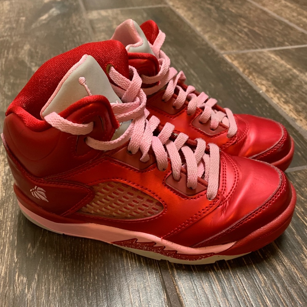 Girl’s Jordans- Barely worn Red
